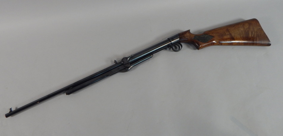 Appraisal: A BSA air rifle with walnut stock cm long and