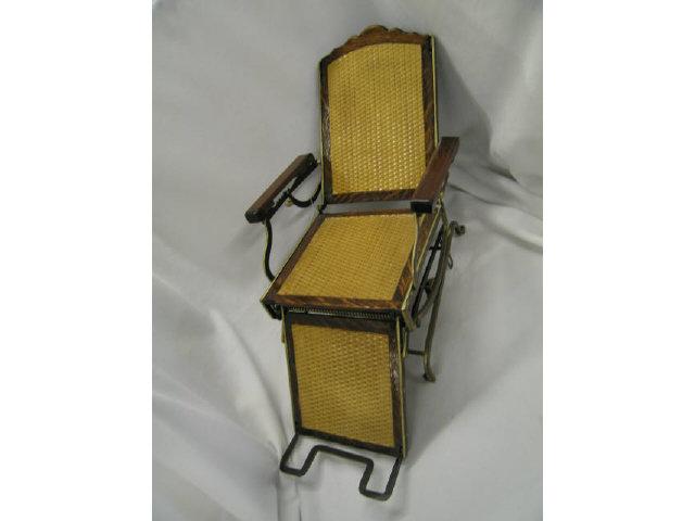 Appraisal: Patent Model reclining chair refurbished tall