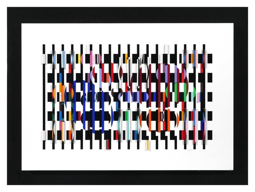 Appraisal: Yaacov Agam Israeli b Polymorph -dimensional screen print mixed media