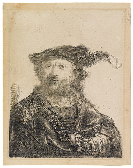 Appraisal: REMBRANDT VAN RIJN Self Portrait in a Velvet Cap and