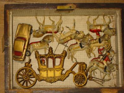 Appraisal: A Britains Coronation coach with eight horses and four riders