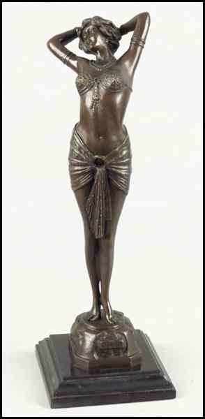 Appraisal: PATINATED BRONZE FIGURE OF AN ART DECO BEAUTY After ''Philips''