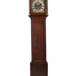 Appraisal: A George III Oak and Walnut Tall Case Clock John