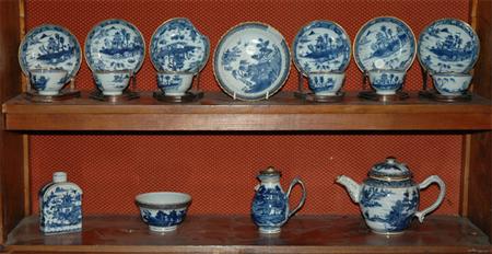 Appraisal: Assembled Chinese Export Blue and White Porcelain Tea Service Together