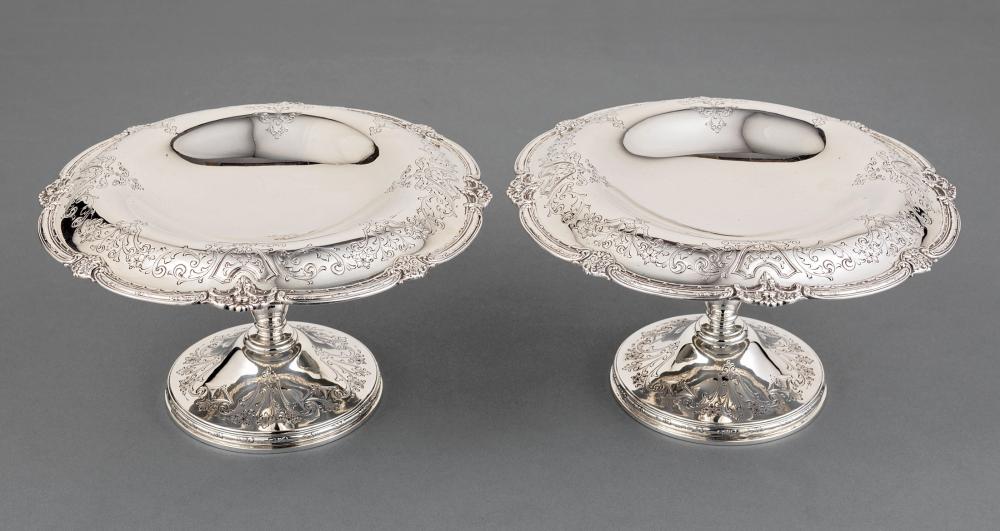 Appraisal: Pair of American Sterling Silver Compotes Graff Washbourne Dunn New