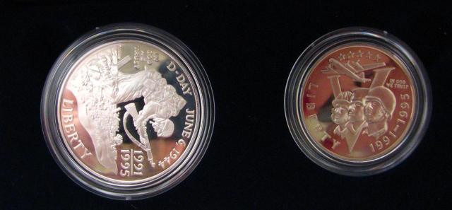 Appraisal: Two WWII th Anniversary Commemorative - Coin Proof Sets each