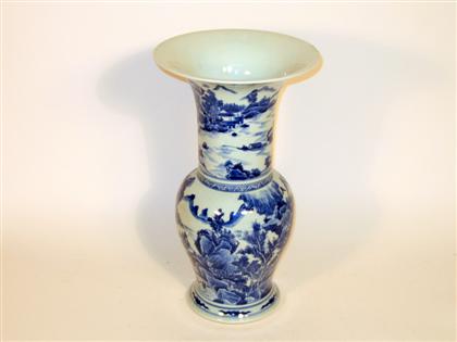 Appraisal: Large Chinese blue and white yen yen vase late th