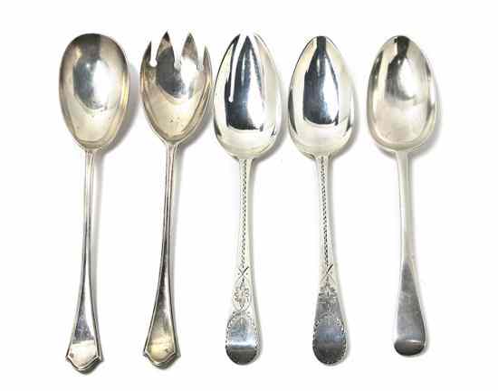 Appraisal: A Pair of English Silver Salad Servers Samuel Godbehere Edward