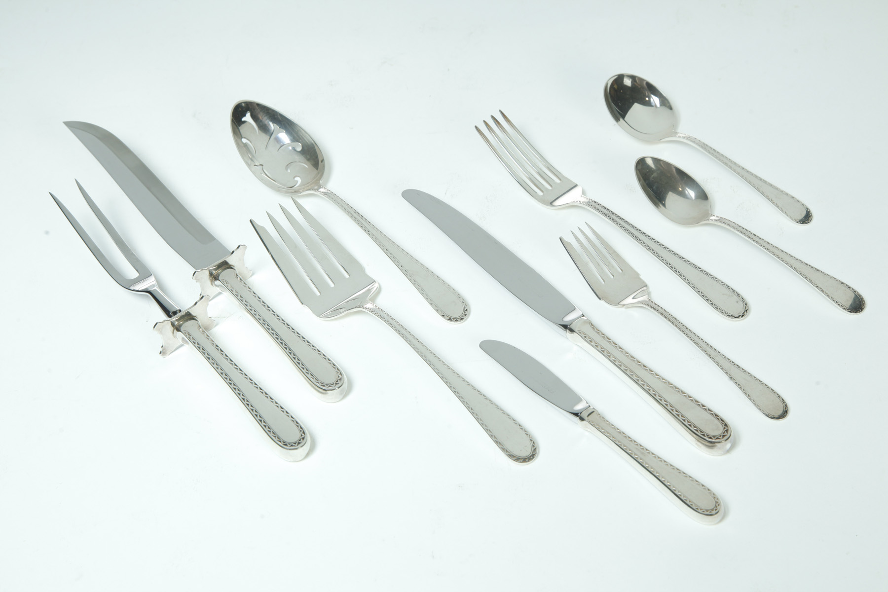 Appraisal: SET OF KIRK WINSLOW PATTERN STERLING FLATWARE American nd half-