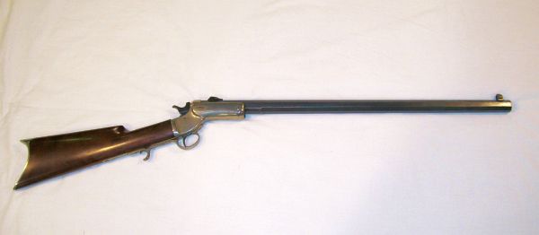 Appraisal: Stevens Tip-up Rifle without Forend Cal octagonal barrel Nickel plated