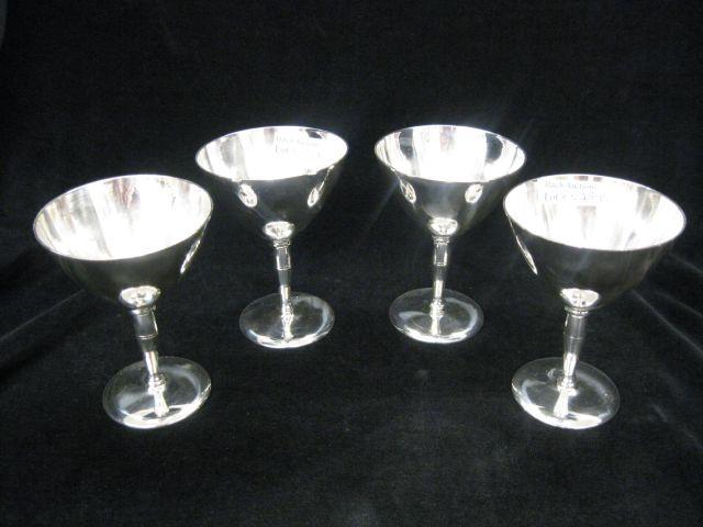 Appraisal: Sterling Silver Martini Glasses or wines by Black Starr Frost