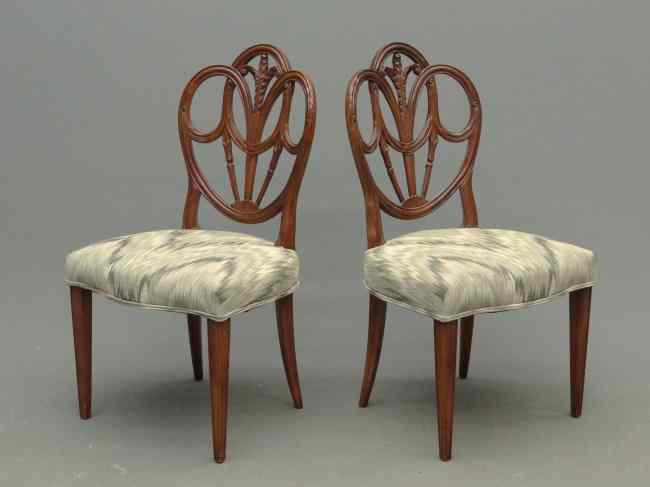 Appraisal: Pair decorative carved chairs '' Seat Ht '' Overall Ht