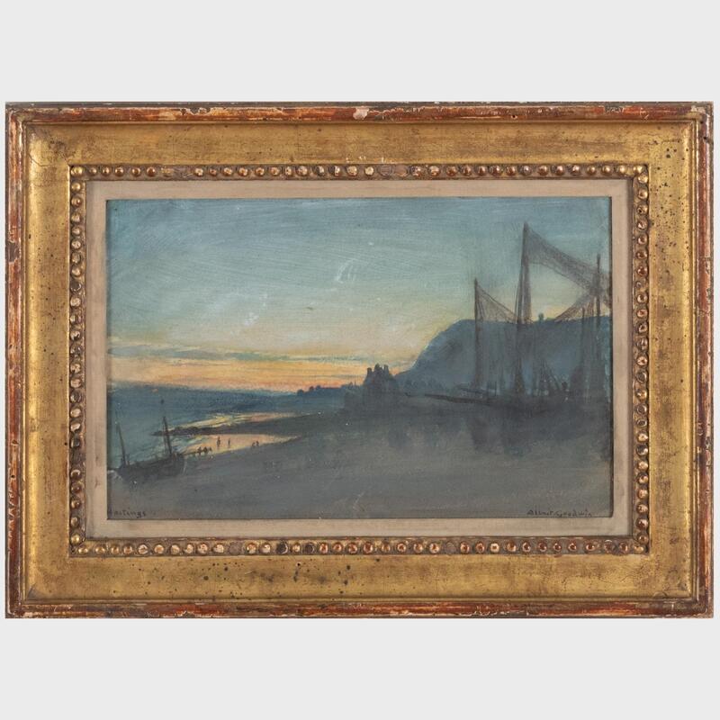 Appraisal: Albert Goodwin - Hastings Gouache on heavy paper signed 'Albert