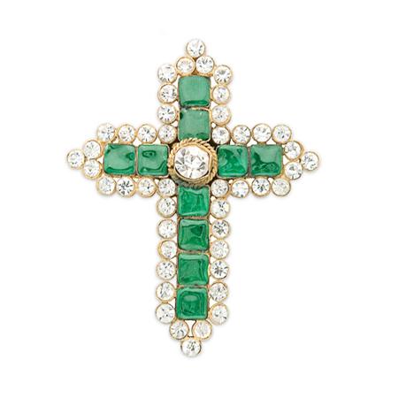 Appraisal: Gripoix for Chanel Cross Pin Pendant Estimate -