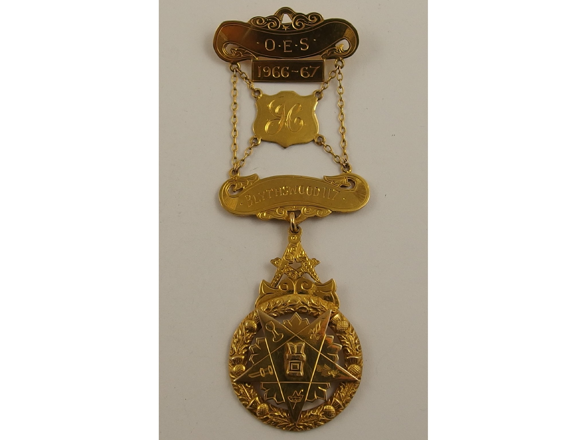 Appraisal: A ct gold Masonic medal weight approx gms