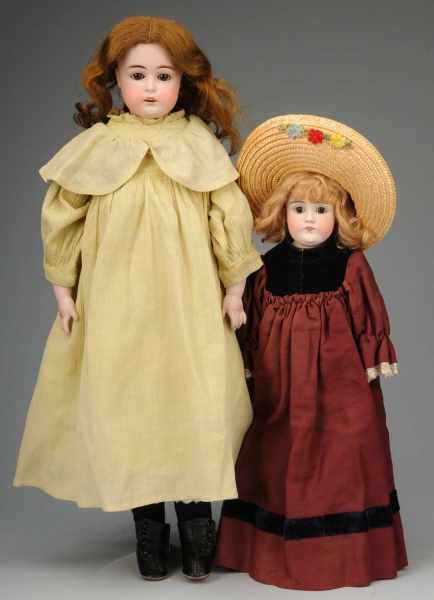 Appraisal: Lot of Bisque Shoulder Head Dolls Description Ca Germany Kestner