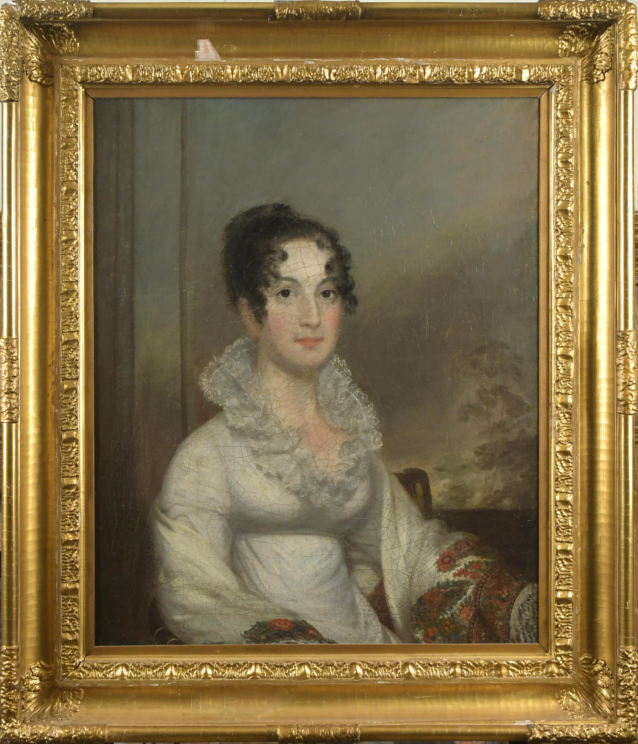 Appraisal: TH C PORTRAIT OF GENERAL DAVID FORMAN'S DAUGHTER Oil on