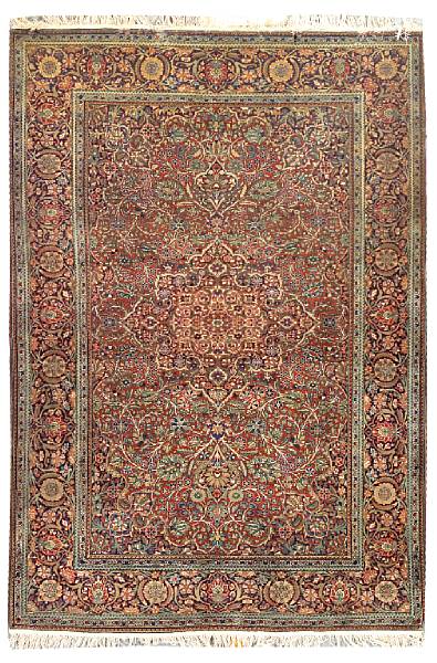 Appraisal: A Mohtasham Kashan rug Central Persia late th century size