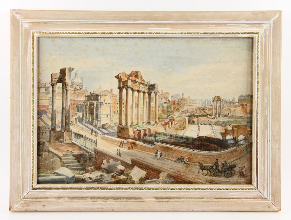 Appraisal: - th C Italian View of Rome W C th