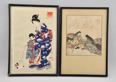 Appraisal: Two Framed Japanese Prints From Muriel S Butkin Estate to