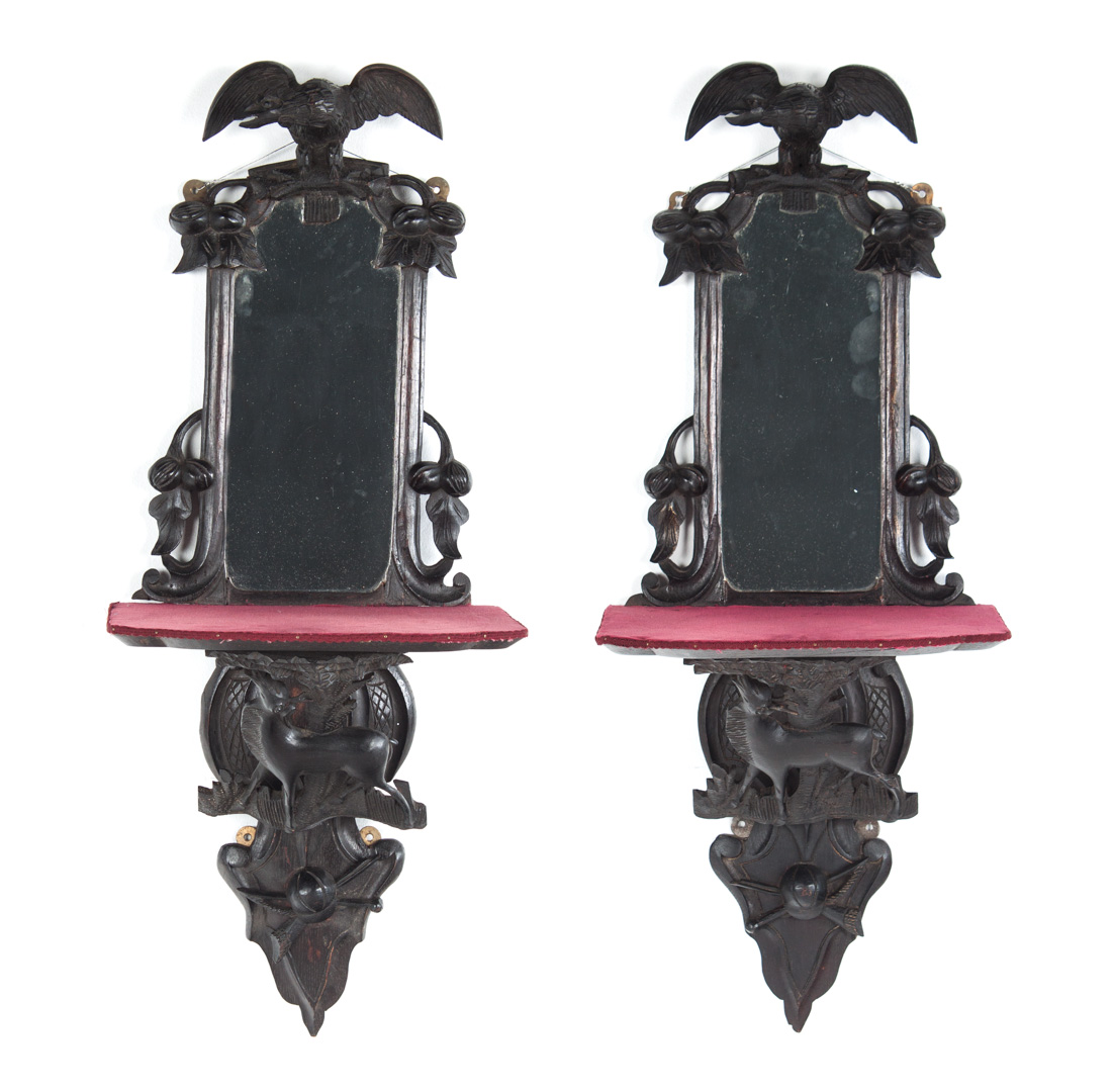 Appraisal: Pair of Renaissance Revival style brackets assembled pieces each mirrored