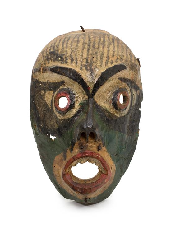 Appraisal: Sale Lot A Kwakwaka'wakw Painted Carved Wood Mask early th