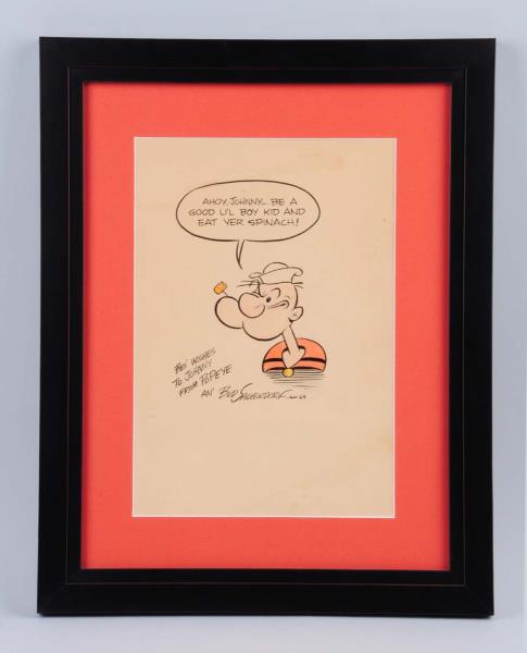 Appraisal: Popeye Original Specialty Art Comes with a COA from Hake's