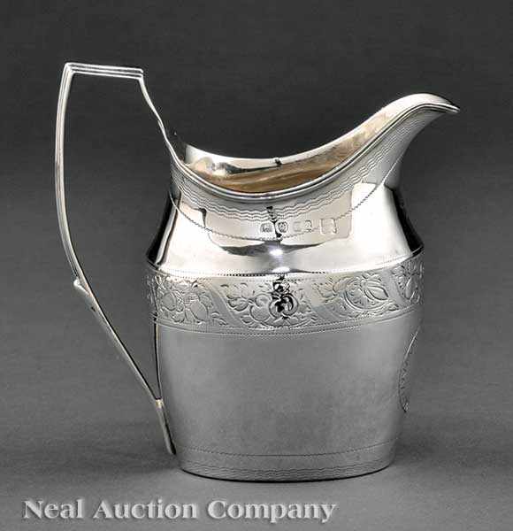 Appraisal: A George III Sterling Silver Cream Jug Samuel Godbehere Edward