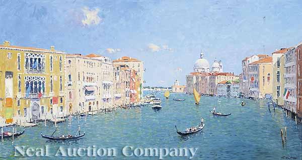 Appraisal: Niek Van der Plas Dutch b Canal Grande-Venetie oil on