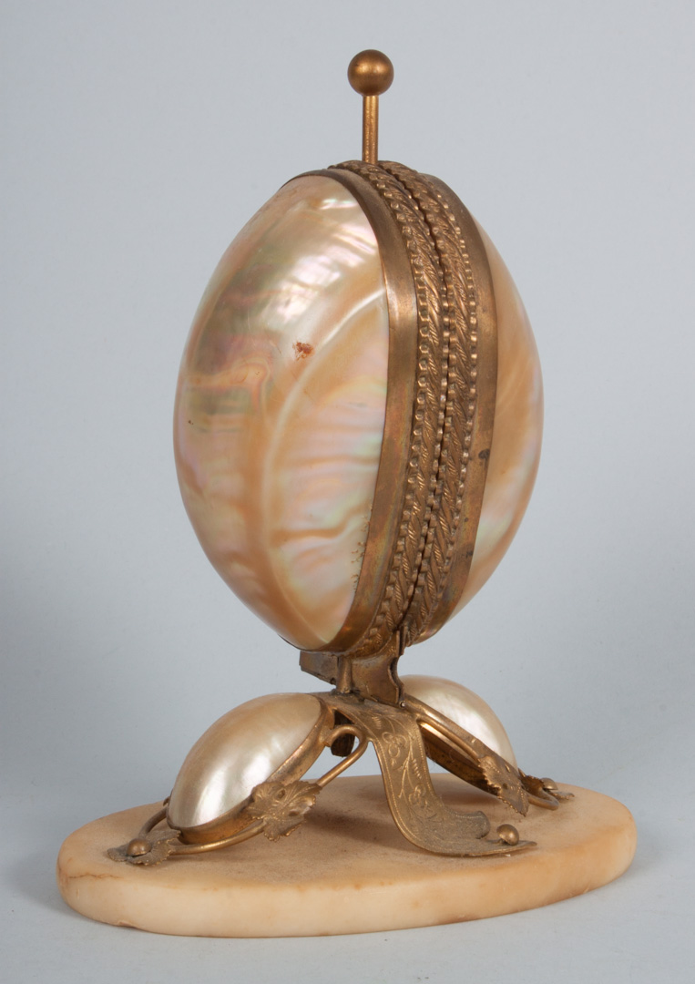 Appraisal: Continental mother-of-pearl watch hutch late th century gilt-metal mounts with