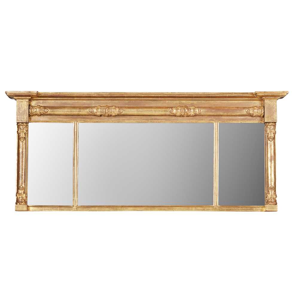 Appraisal: REGENCY GILT TRIPLE PLATE OVERMANTEL MIRROR EARLY TH CENTURY the