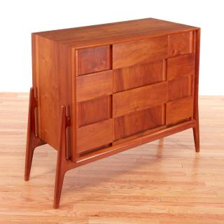 Appraisal: Edmond J Spence chest of drawers Edmond J Spence chest