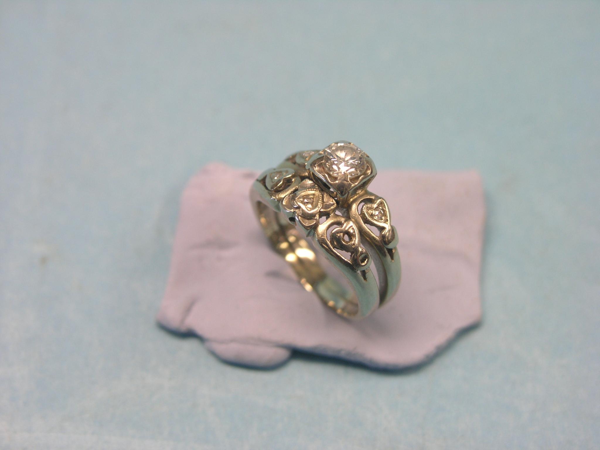 Appraisal: A ct white gold and diamond ring principal stone approx