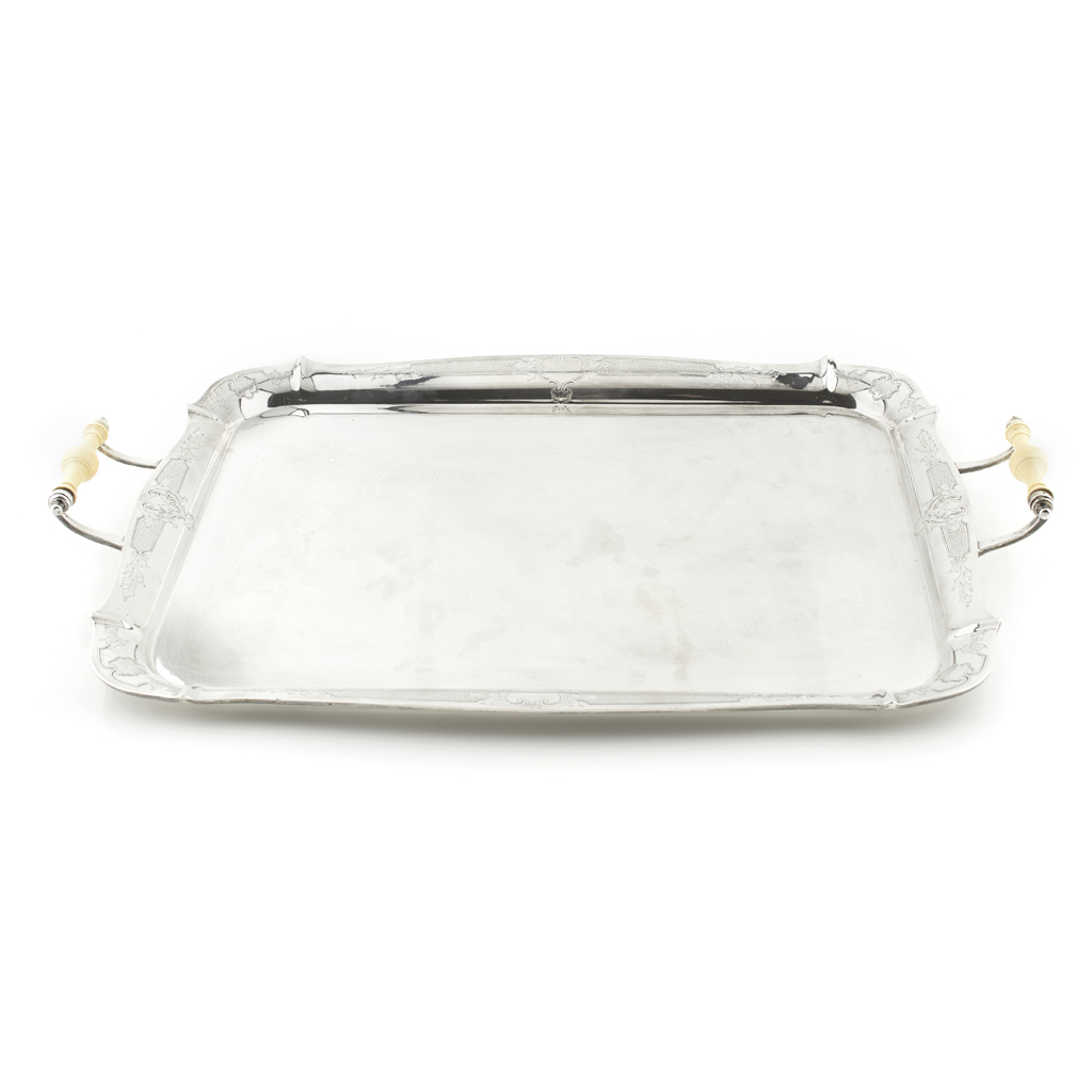 Appraisal: A modern tray twin handled butler's tray Goldsmiths and Company