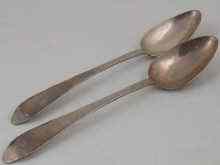 Appraisal: Irish Provincial silver A pair of Celtic point tablespoons by