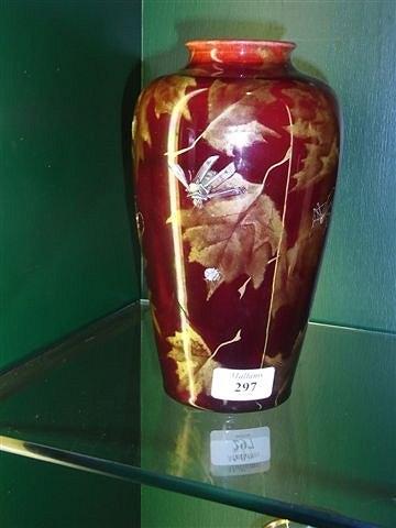 Appraisal: CLEMENT MASSIER GOLFE-JUAN a porcelain baluster vase the red ground