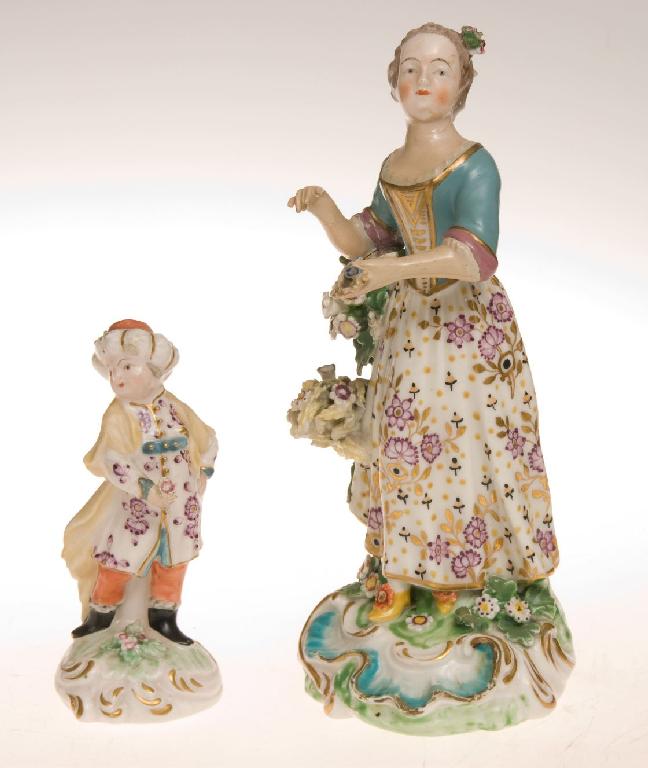 Appraisal: DERBY PORCELAIN MINIATURE FIGURE OF A CHILD DRESSED AS A