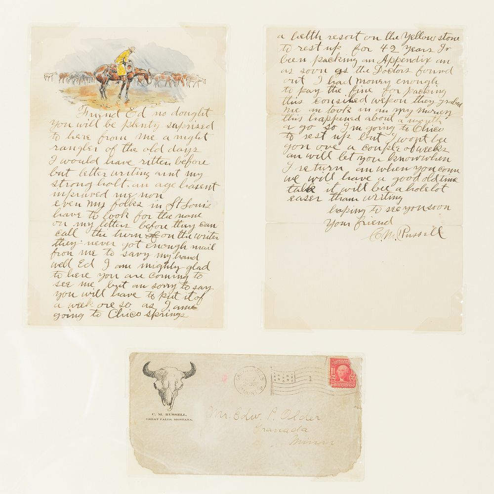 Appraisal: Charles M Russell Friend Ed Letter Charles M Russell Friend