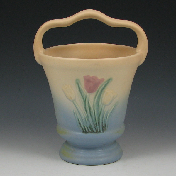 Appraisal: Hull Tulip - - Basket - Mint Tulip basket in