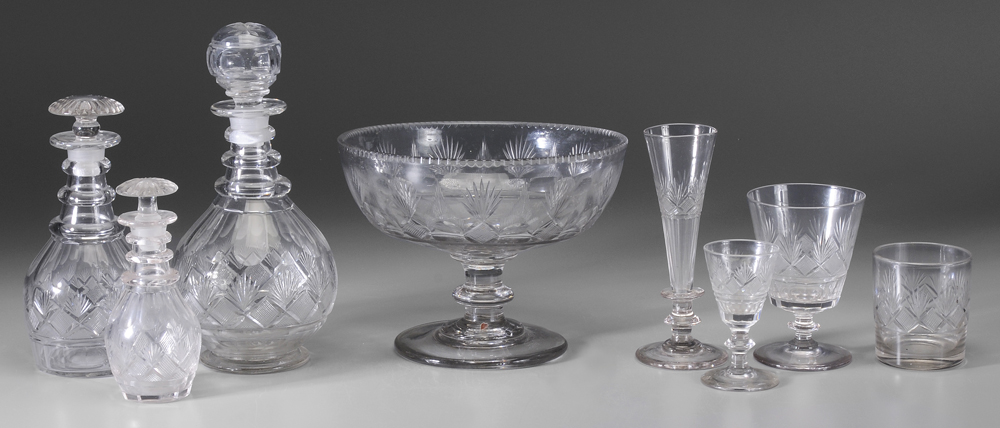 Appraisal: Set of th Century Cut Lead Crystal British or American