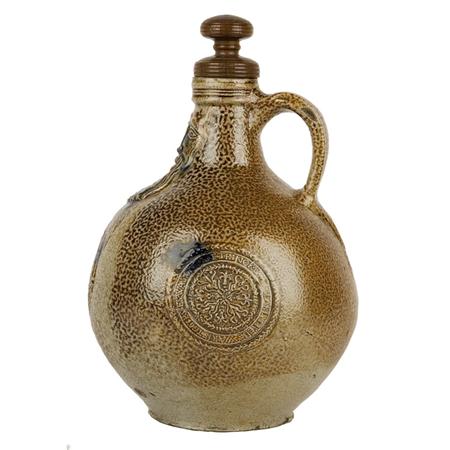 Appraisal: German Salt Glazed Bartmann Jug Estimate -