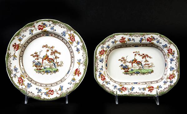 Appraisal: A group of Copeland Spode dinnerware in the 'Bridal Veil'