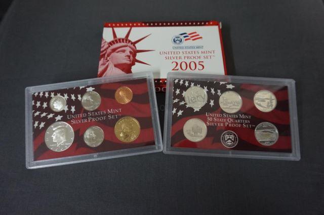 Appraisal: Complete coin silver set with silver coins Includes the standard