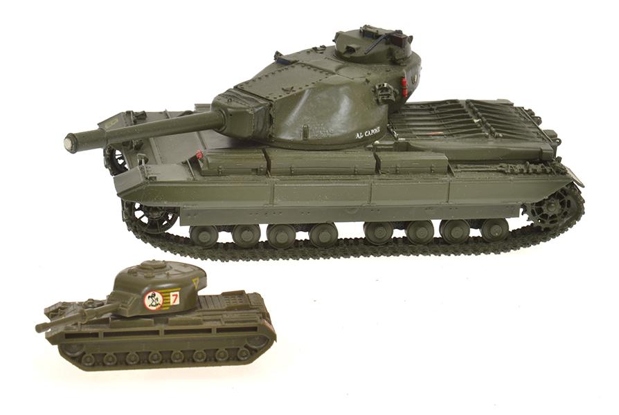 Appraisal: X PLASTIC MILITARY TANK MODELS INCLUDING LARGE SCAL BENGURION 'CONQUEROR