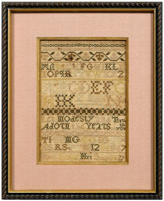 Appraisal: th century alphabet sampler nine lines with two-line verse indistinct