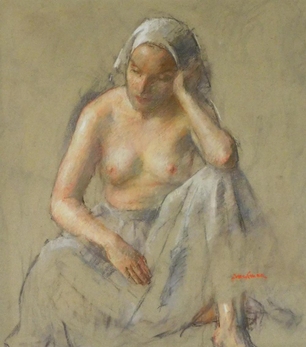 Appraisal: Robert Brackman American - Portrait of a Nude Woman pastel