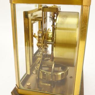 Appraisal: Jaeger LeCoultre Atmos Mantle Clock Brass and glass paneled case