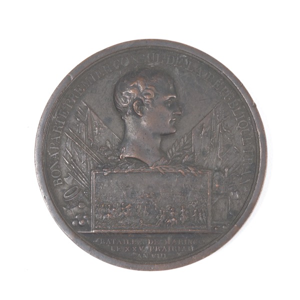 Appraisal: BERTRAND ANDRIEU FRENCH - mm Bataille de Maringo obverse and