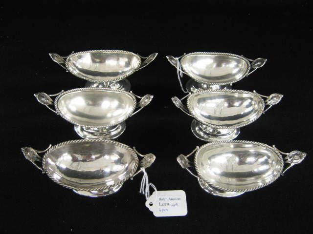 Appraisal: Medallion Silver Salt Cellars two by Wood Hughes coin silver