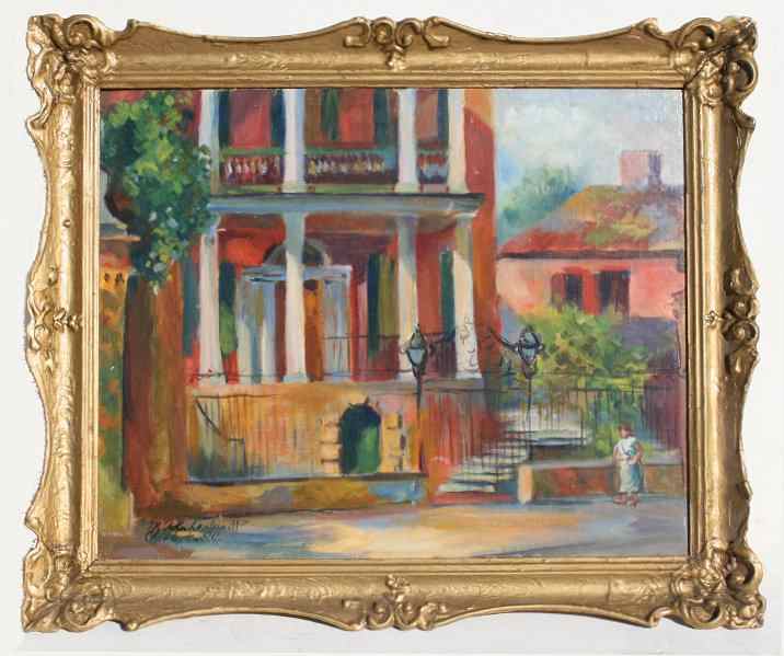 Appraisal: LENHARDT M John American th Century Street Scene Charleston South